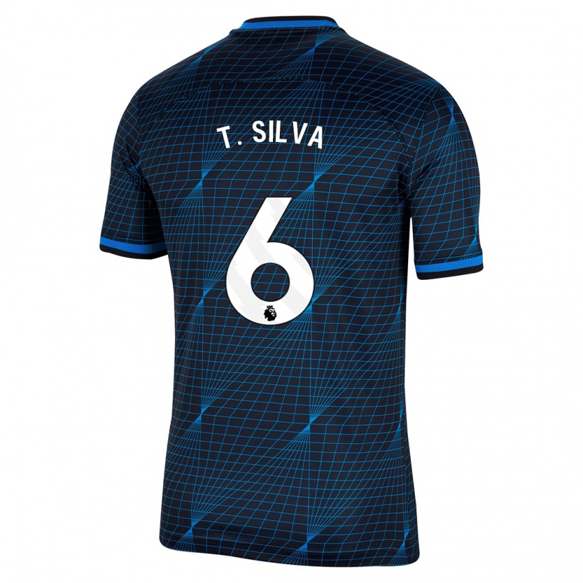 Mujer Camiseta Thiago Silva #6 Azul Oscuro 2ª Equipación 2023/24 La Camisa Argentina