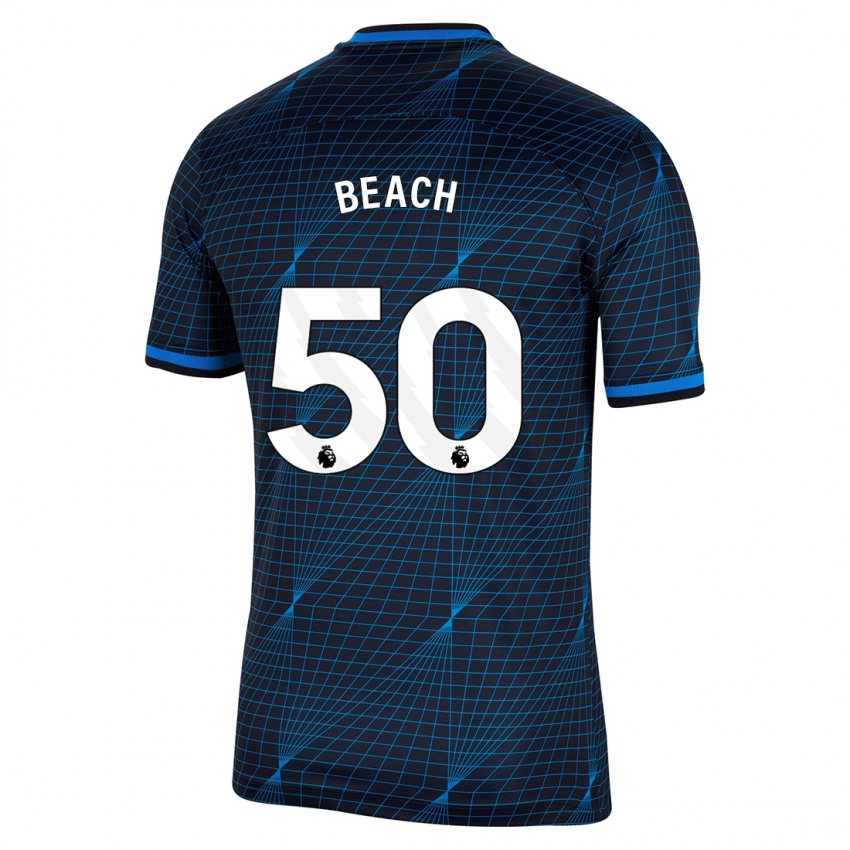 Mujer Camiseta Eddie Beach #50 Azul Oscuro 2ª Equipación 2023/24 La Camisa Argentina