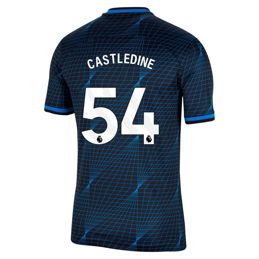 Mujer Camiseta Leo Castledine #54 Azul Oscuro 2ª Equipación 2023/24 La Camisa Argentina