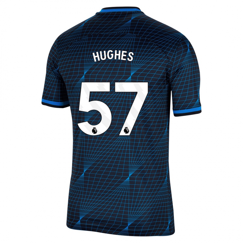 Mujer Camiseta Brodi Hughes #57 Azul Oscuro 2ª Equipación 2023/24 La Camisa Argentina