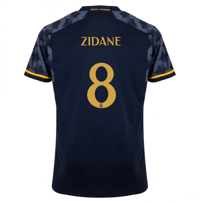 Mujer Camiseta Theo Zidane #8 Azul Oscuro 2ª Equipación 2023/24 La Camisa Argentina