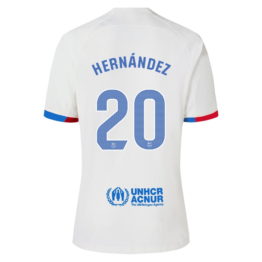 Mujer Camiseta Unai Hernández #20 Blanco 2ª Equipación 2023/24 La Camisa Argentina