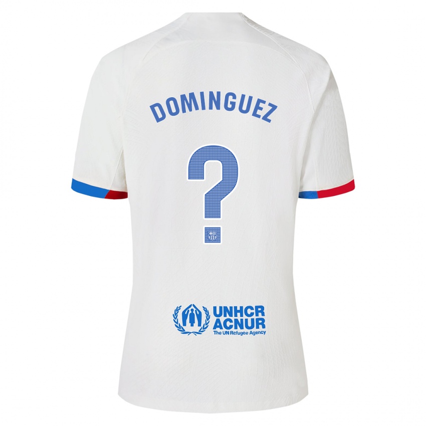 Mujer Camiseta Sergi Dominguez #0 Blanco 2ª Equipación 2023/24 La Camisa Argentina