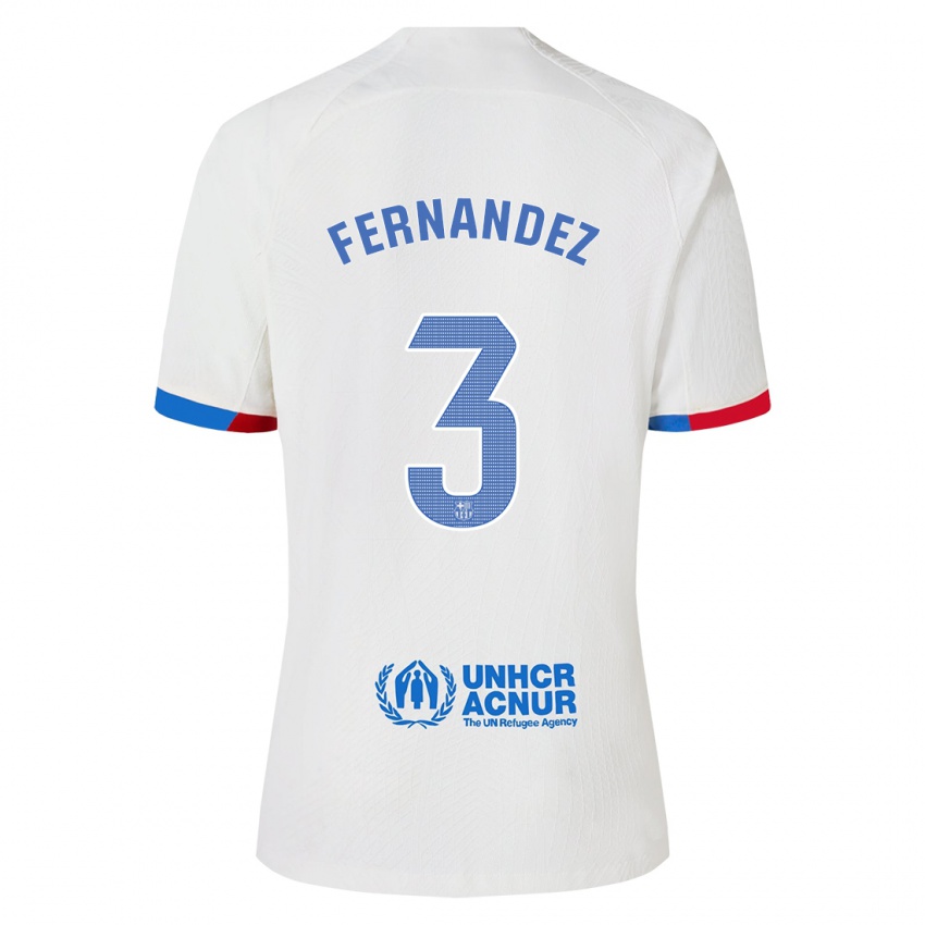 Mujer Camiseta Jana Fernandez #3 Blanco 2ª Equipación 2023/24 La Camisa Argentina