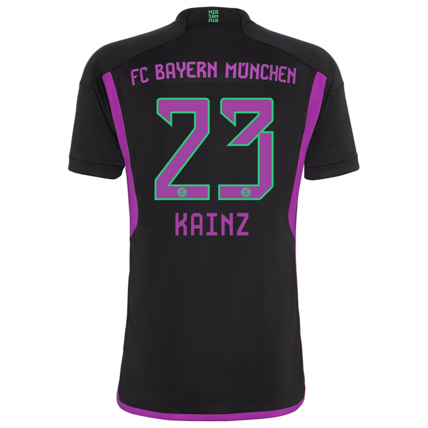 Mujer Camiseta Manuel Kainz #23 Negro 2ª Equipación 2023/24 La Camisa Argentina
