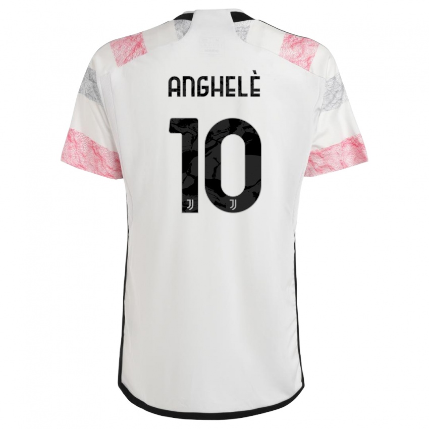 Mujer Camiseta Lorenzo Anghelè #10 Blanco Rosa 2ª Equipación 2023/24 La Camisa Argentina