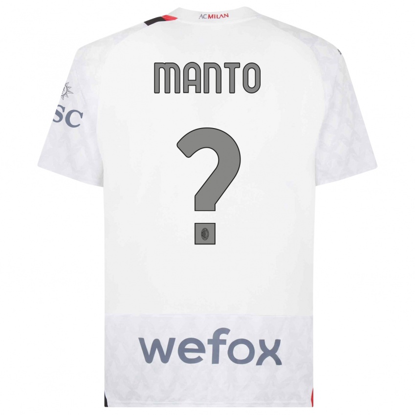 Mujer Camiseta Gaetano Manto #0 Blanco 2ª Equipación 2023/24 La Camisa Argentina