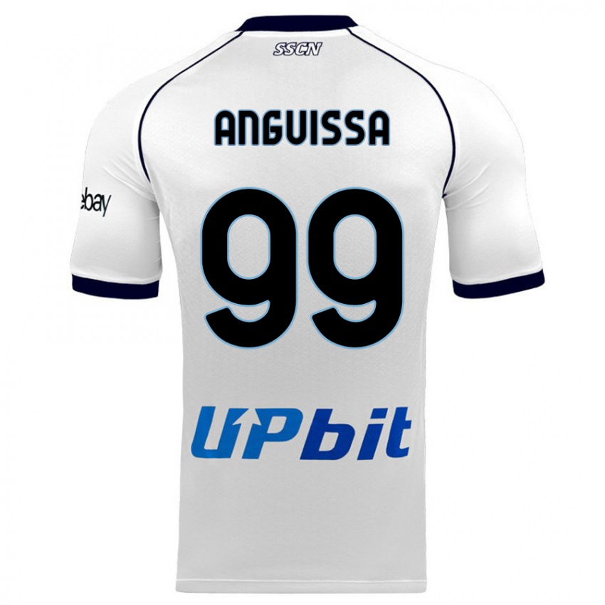 Mujer Camiseta Andre Zambo Anguissa #99 Blanco 2ª Equipación 2023/24 La Camisa Argentina