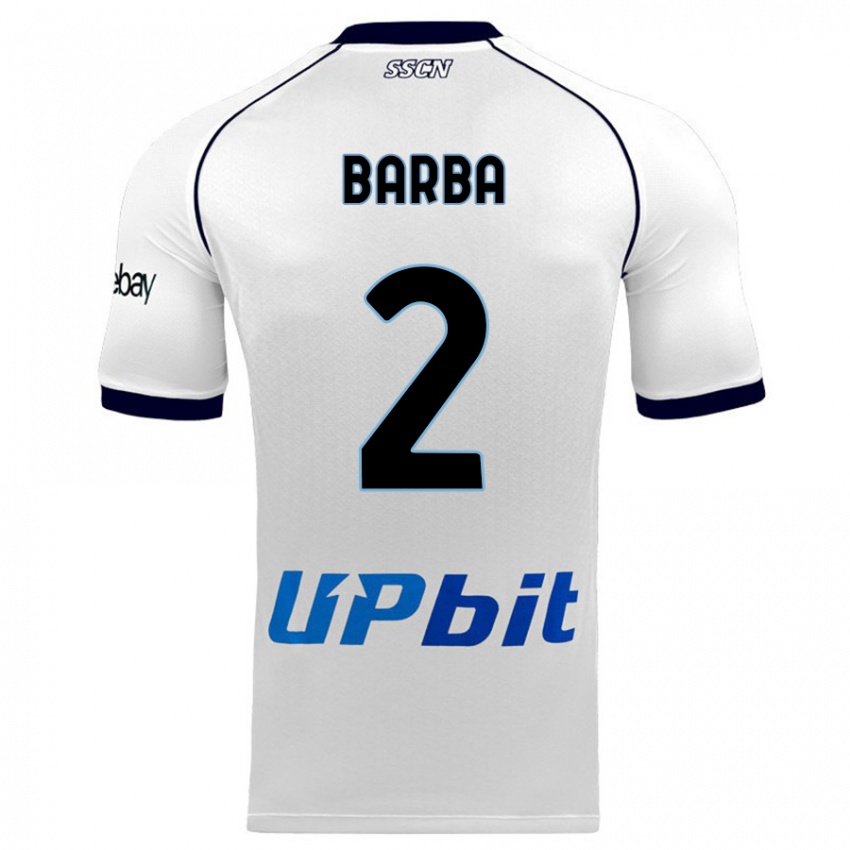 Mujer Camiseta Benedetto Barba #2 Blanco 2ª Equipación 2023/24 La Camisa Argentina