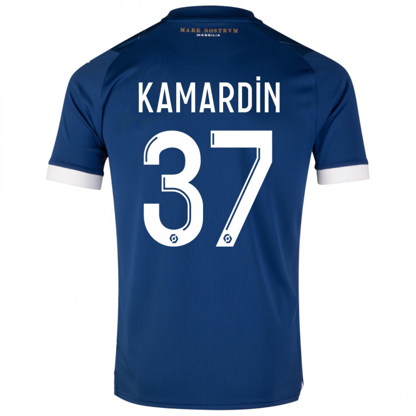 Mujer Camiseta Aaron Kamardin #37 Azul Oscuro 2ª Equipación 2023/24 La Camisa Argentina