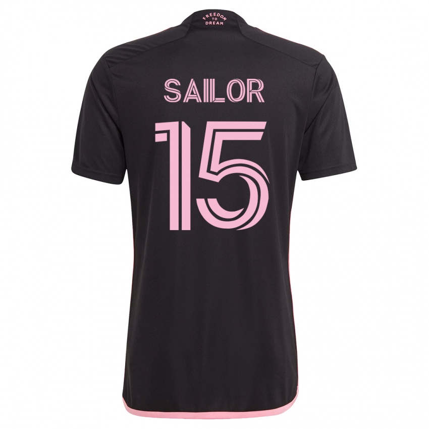 Mujer Camiseta Ryan Sailor #15 Negro 2ª Equipación 2023/24 La Camisa Argentina