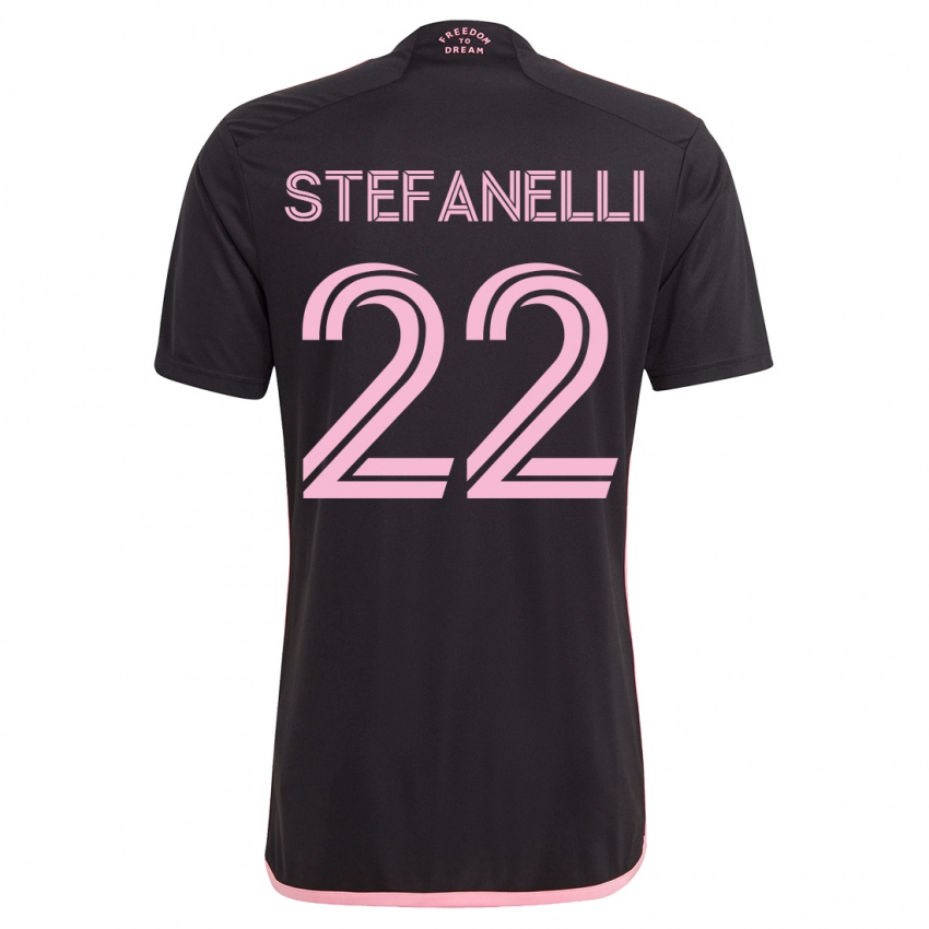 Mujer Camiseta Nicolás Stefanelli #22 Negro 2ª Equipación 2023/24 La Camisa Argentina