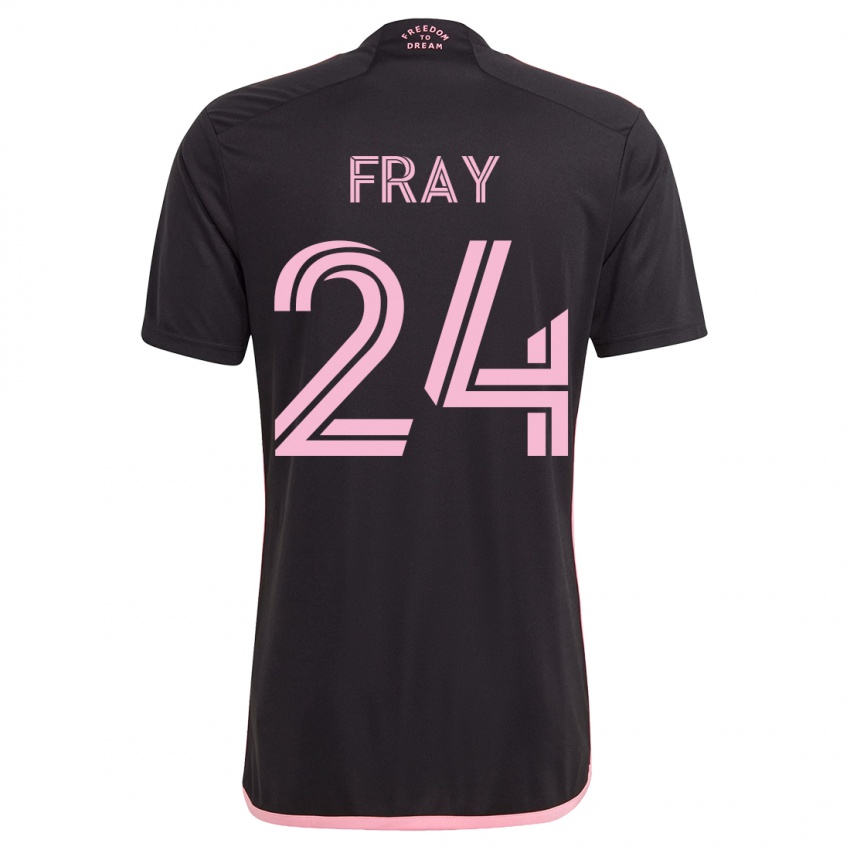 Mujer Camiseta Ian Fray #24 Negro 2ª Equipación 2023/24 La Camisa Argentina
