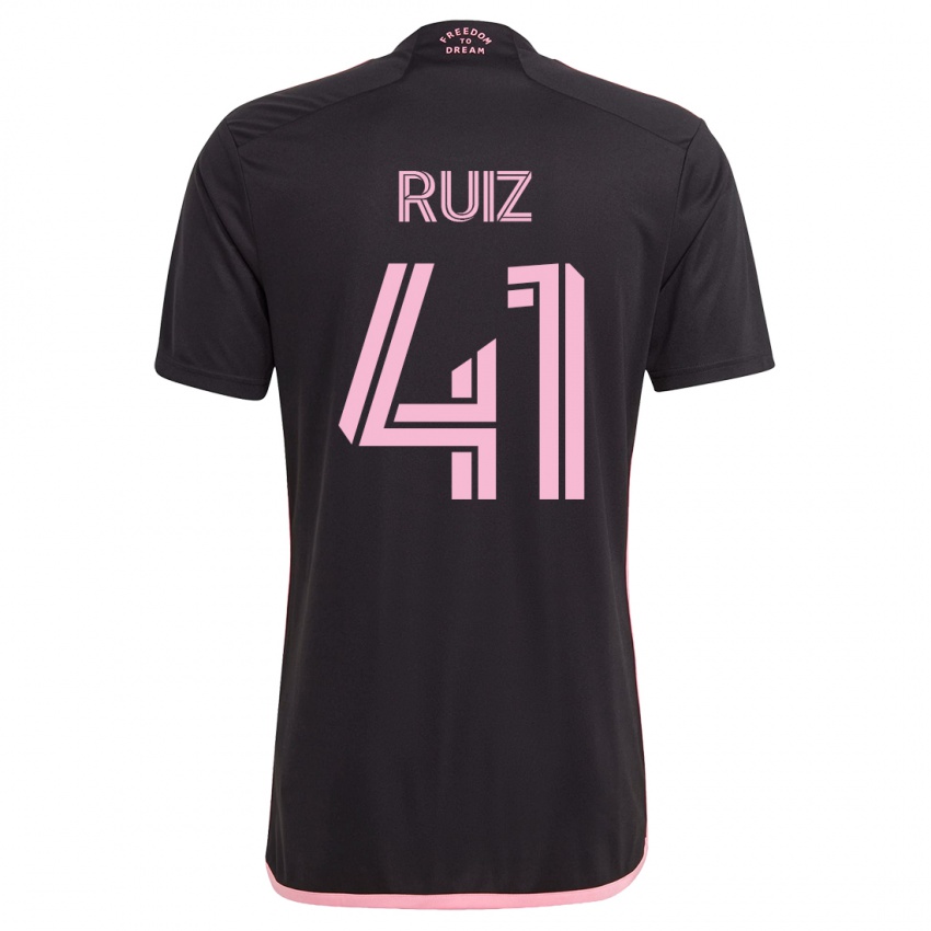 Mujer Camiseta David Ruíz #41 Negro 2ª Equipación 2023/24 La Camisa Argentina