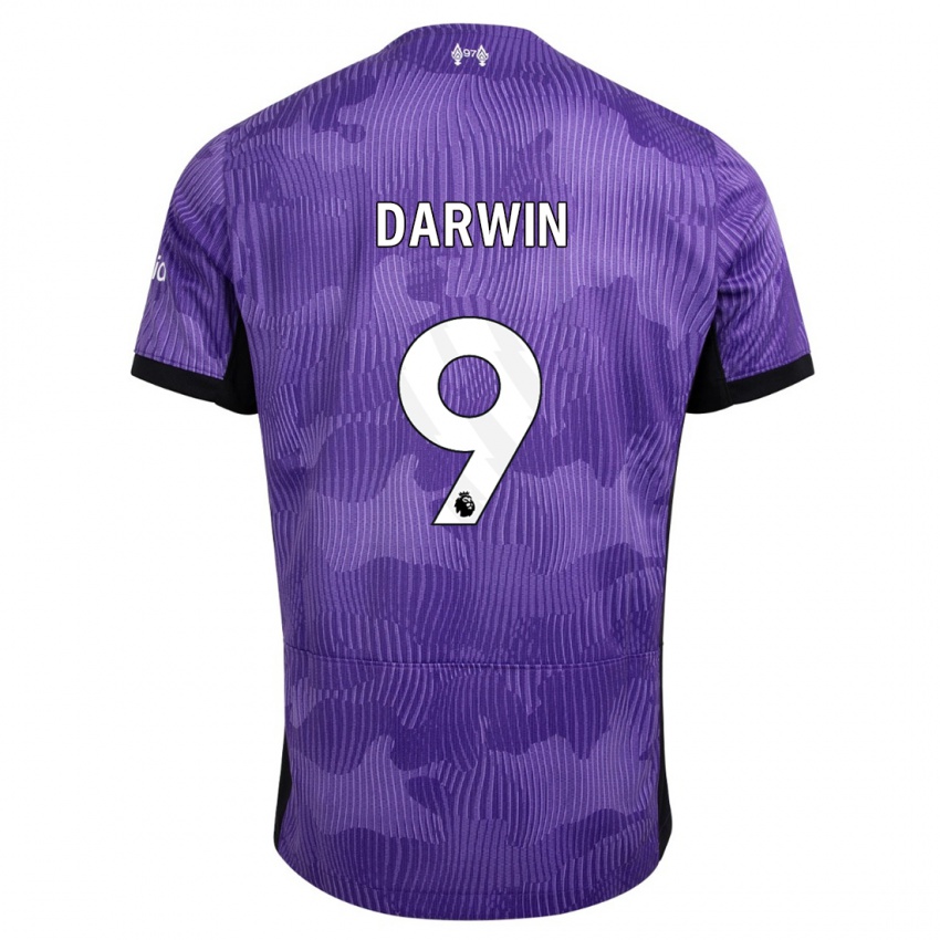 Mujer Camiseta Darwin Nunez #9 Púrpura Equipación Tercera 2023/24 La Camisa Argentina