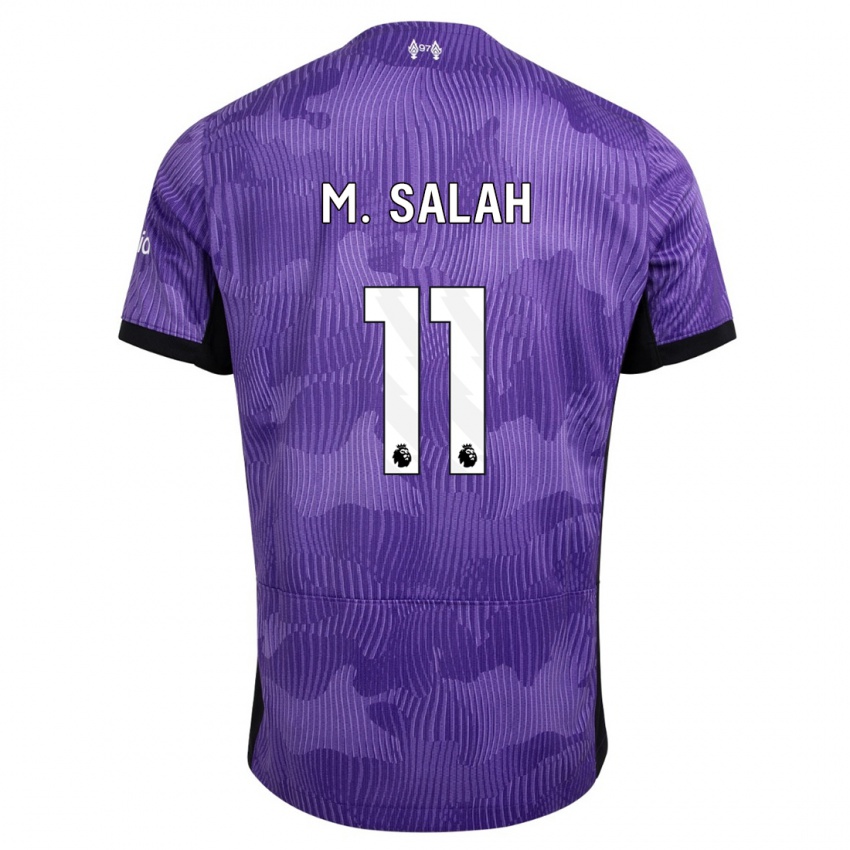 Mujer Camiseta Mohamed Salah #11 Púrpura Equipación Tercera 2023/24 La Camisa Argentina