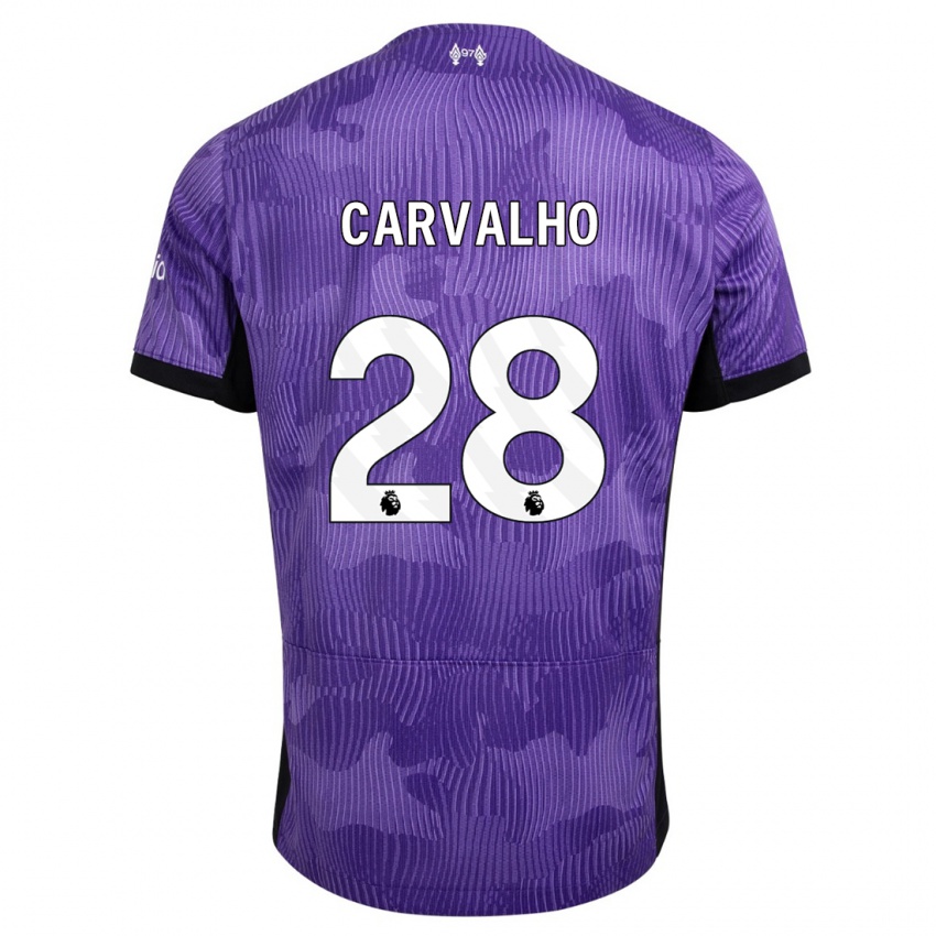 Mujer Camiseta Fabio Carvalho #28 Púrpura Equipación Tercera 2023/24 La Camisa Argentina