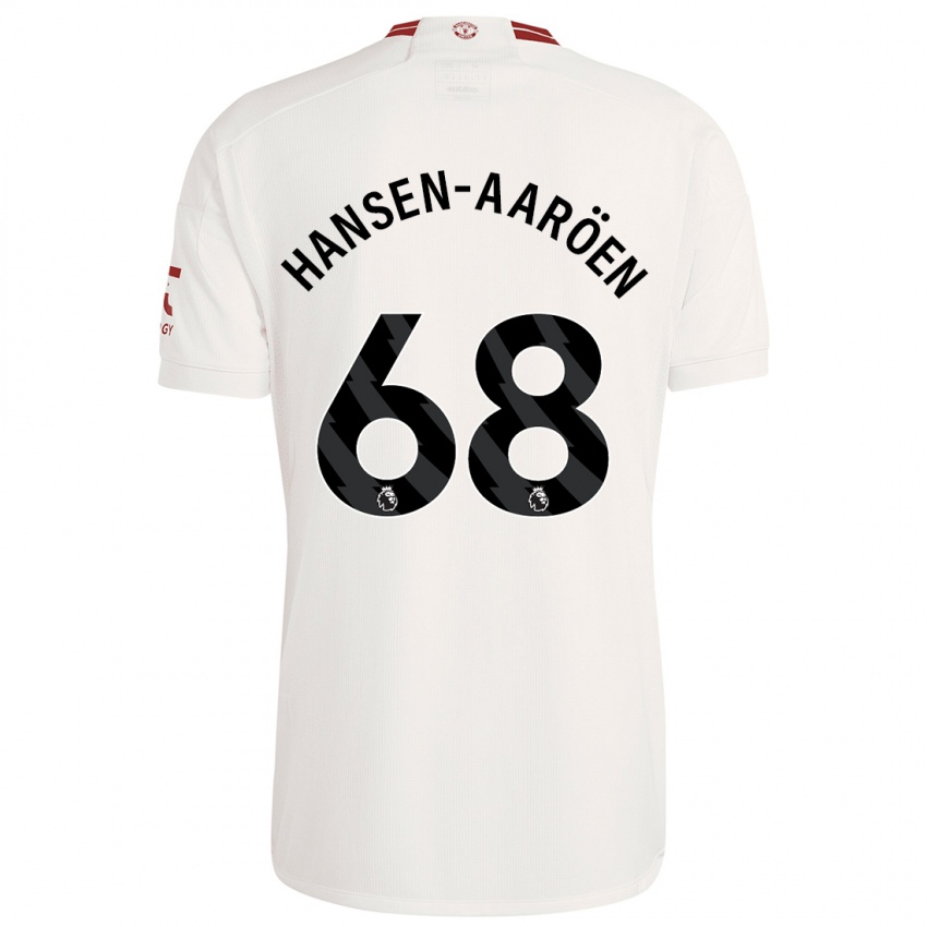 Mujer Camiseta Isak Hansen-Aaröen #68 Blanco Equipación Tercera 2023/24 La Camisa Argentina