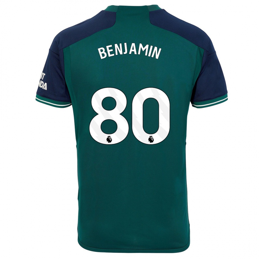 Mujer Camiseta Omari Benjamin #80 Verde Equipación Tercera 2023/24 La Camisa Argentina