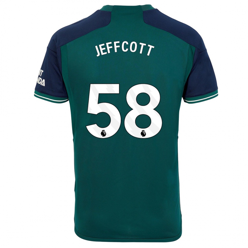 Mujer Camiseta Henry Jeffcott #58 Verde Equipación Tercera 2023/24 La Camisa Argentina