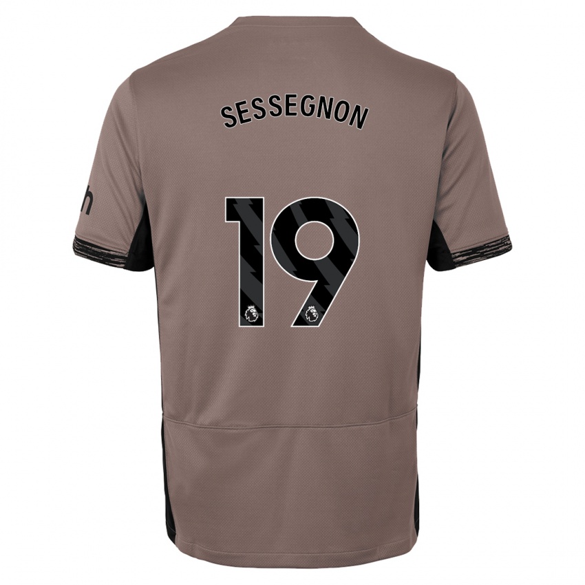 Mujer Camiseta Ryan Sessegnon #19 Beige Obscuro Equipación Tercera 2023/24 La Camisa Argentina