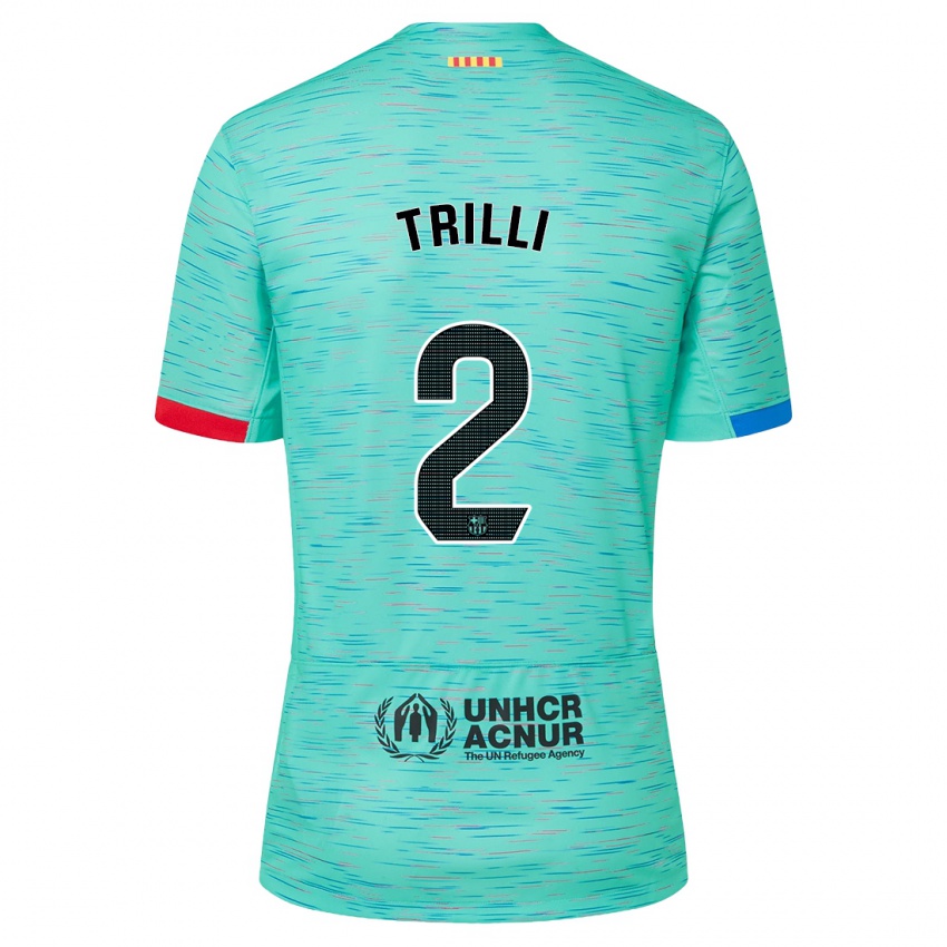 Mujer Camiseta Trilli #2 Aguamarina Clara Equipación Tercera 2023/24 La Camisa Argentina