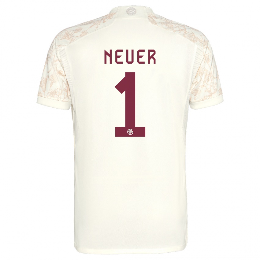 Mujer Camiseta Manuel Neuer #1 Blanquecino Equipación Tercera 2023/24 La Camisa Argentina