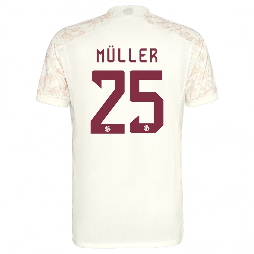 Mujer Camiseta Thomas Muller #25 Blanquecino Equipación Tercera 2023/24 La Camisa Argentina