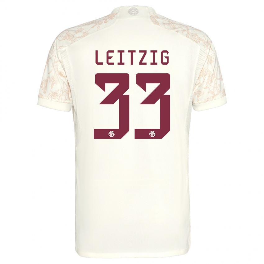 Mujer Camiseta Janina Leitzig #33 Blanquecino Equipación Tercera 2023/24 La Camisa Argentina
