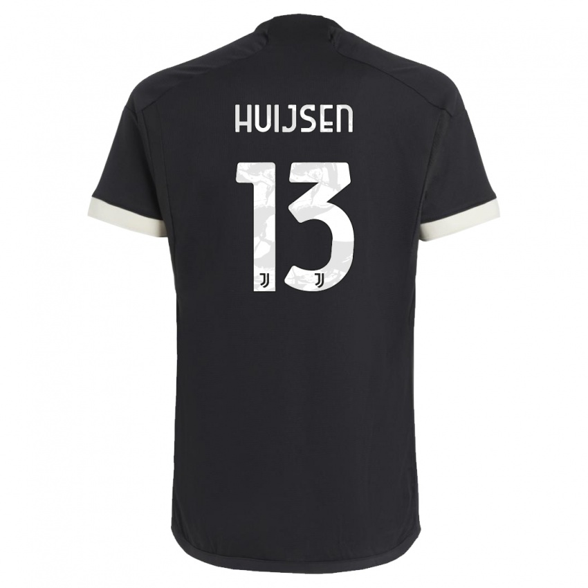Mujer Camiseta Dean Huijsen #13 Negro Equipación Tercera 2023/24 La Camisa Argentina