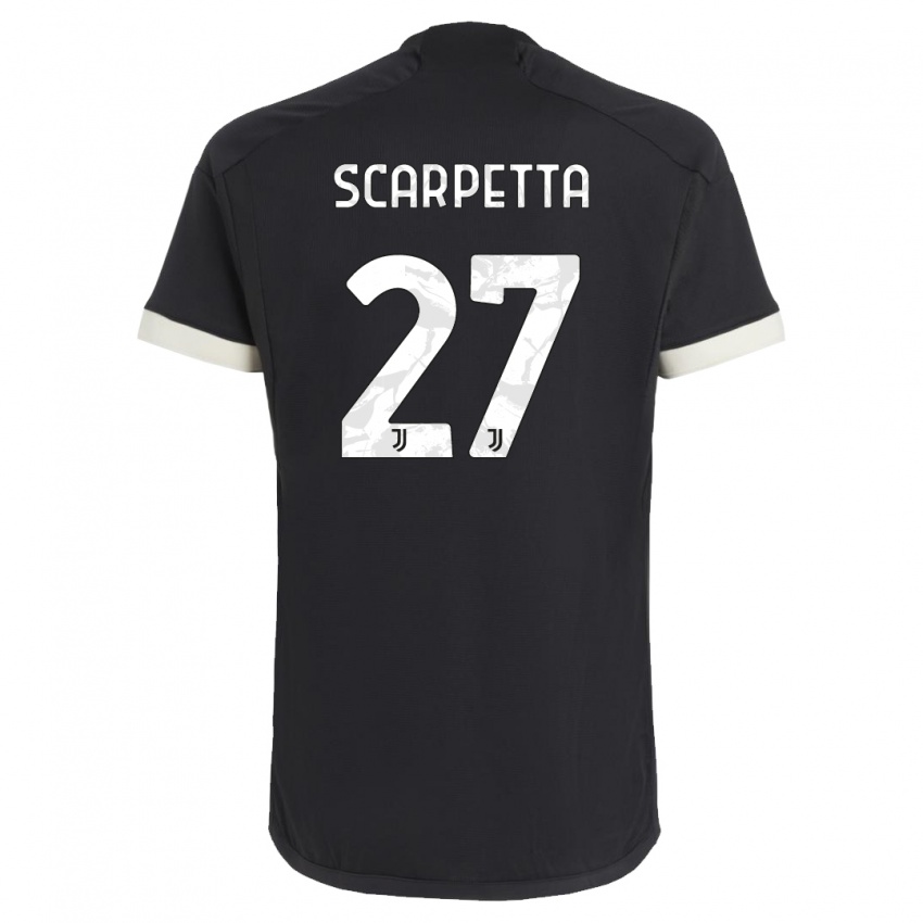 Mujer Camiseta Jacopo Scarpetta #27 Negro Equipación Tercera 2023/24 La Camisa Argentina