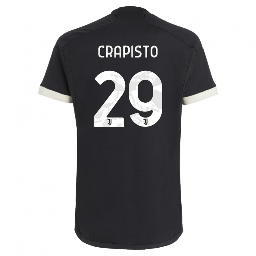 Mujer Camiseta Francesco Crapisto #29 Negro Equipación Tercera 2023/24 La Camisa Argentina