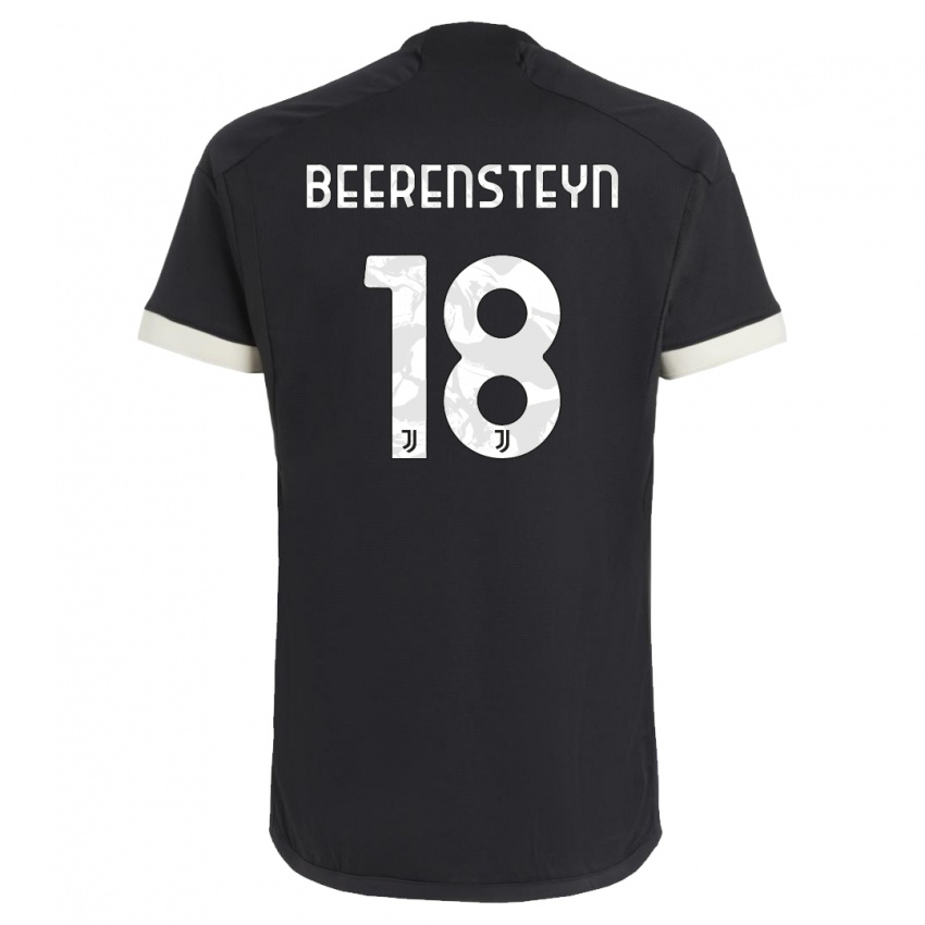 Mujer Camiseta Lineth Beerensteyn #18 Negro Equipación Tercera 2023/24 La Camisa Argentina