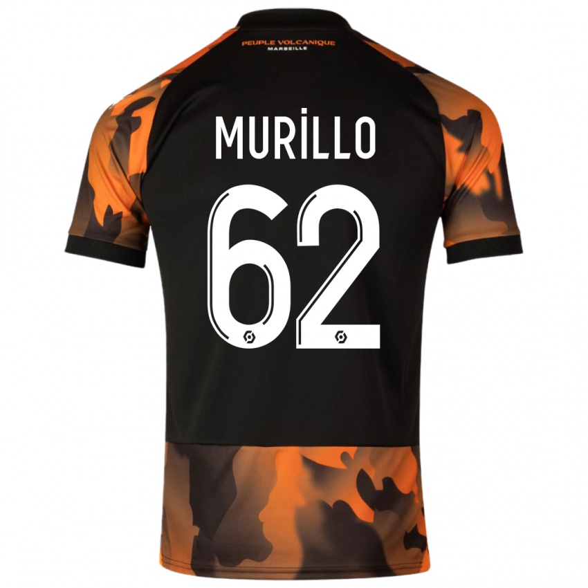 Mujer Camiseta Amir Murillo #62 Negro Naranja Equipación Tercera 2023/24 La Camisa Argentina