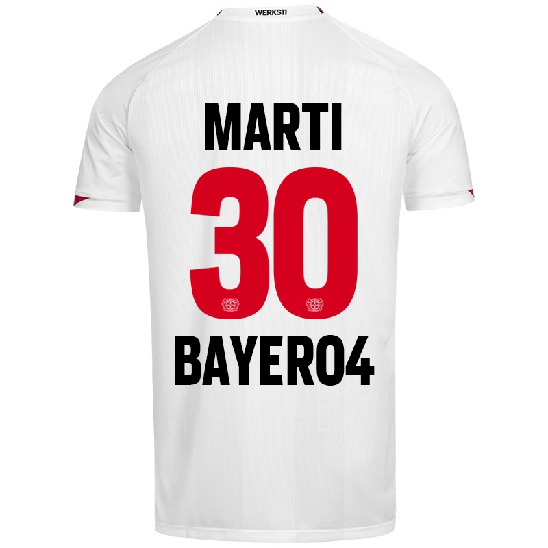 Hombre Camiseta Lara Marti #30 Blanco 2ª Equipación 2021/22 La Camisa  Argentina