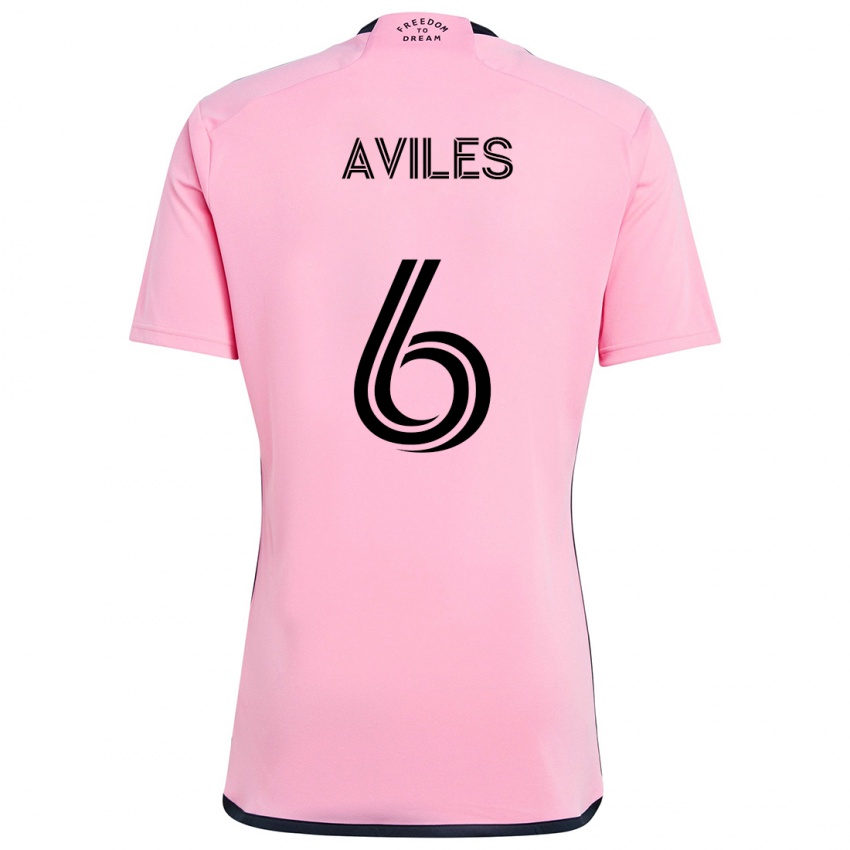 Niño Camiseta Tomás Avilés #6 Rosa 1ª Equipación 2024/25 La Camisa Argentina