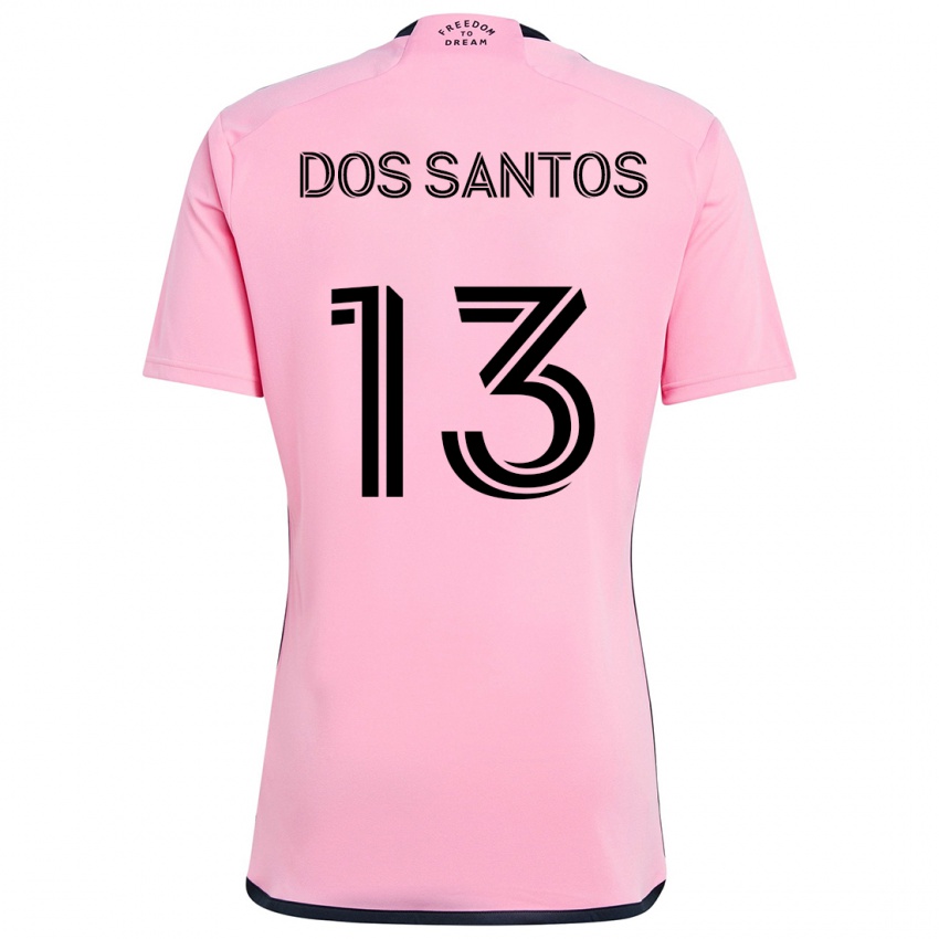 Niño Camiseta Cj Dos Santos #13 Rosa 1ª Equipación 2024/25 La Camisa Argentina