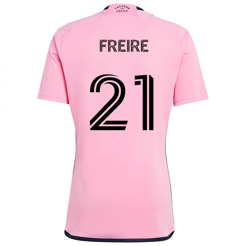 Niño Camiseta Nicolas Freire #21 Rosa 1ª Equipación 2024/25 La Camisa Argentina