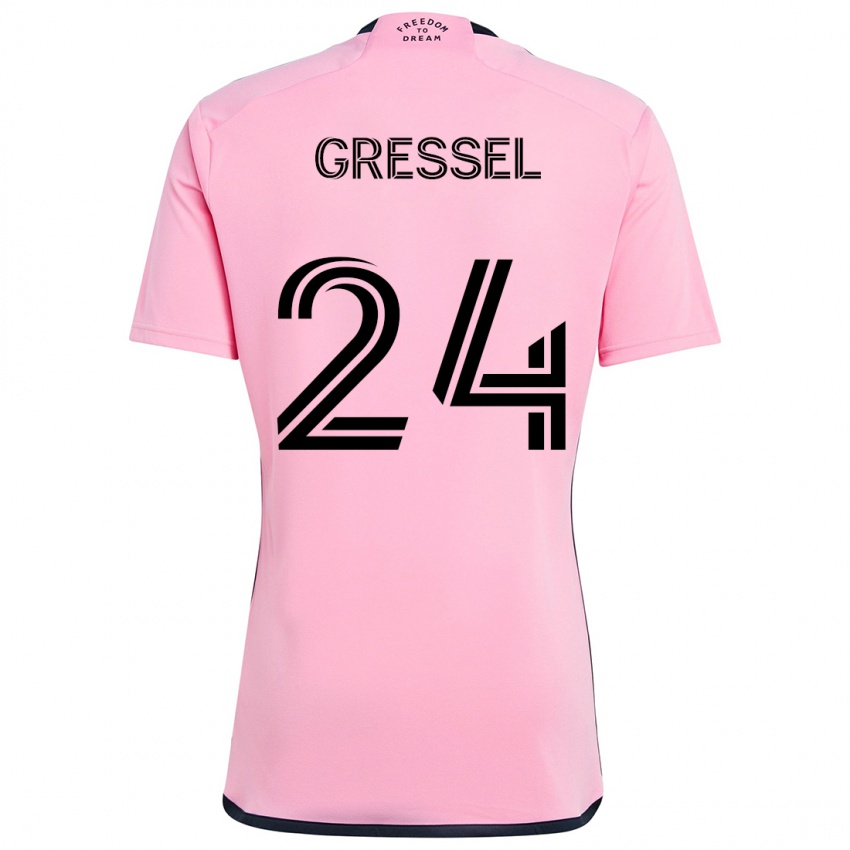 Niño Camiseta Julian Gressel #24 Rosa 1ª Equipación 2024/25 La Camisa Argentina