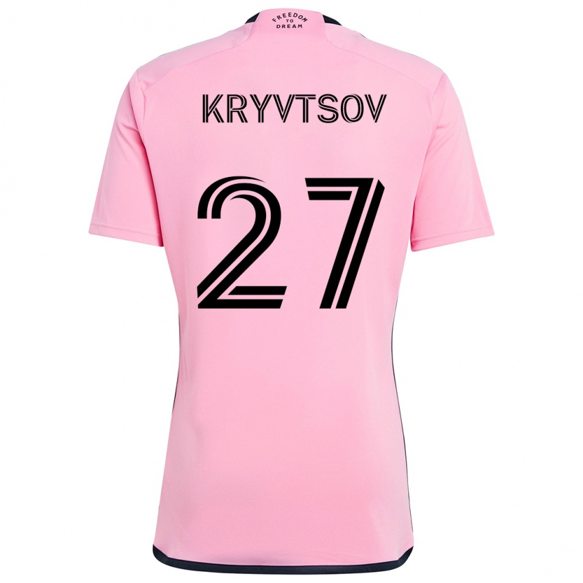 Niño Camiseta Sergiy Kryvtsov #27 Rosa 1ª Equipación 2024/25 La Camisa Argentina