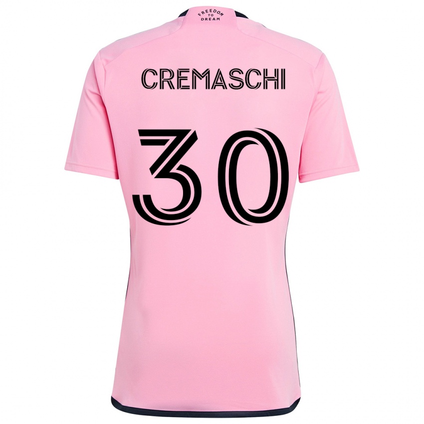 Niño Camiseta Benja Cremaschi #30 Rosa 1ª Equipación 2024/25 La Camisa Argentina