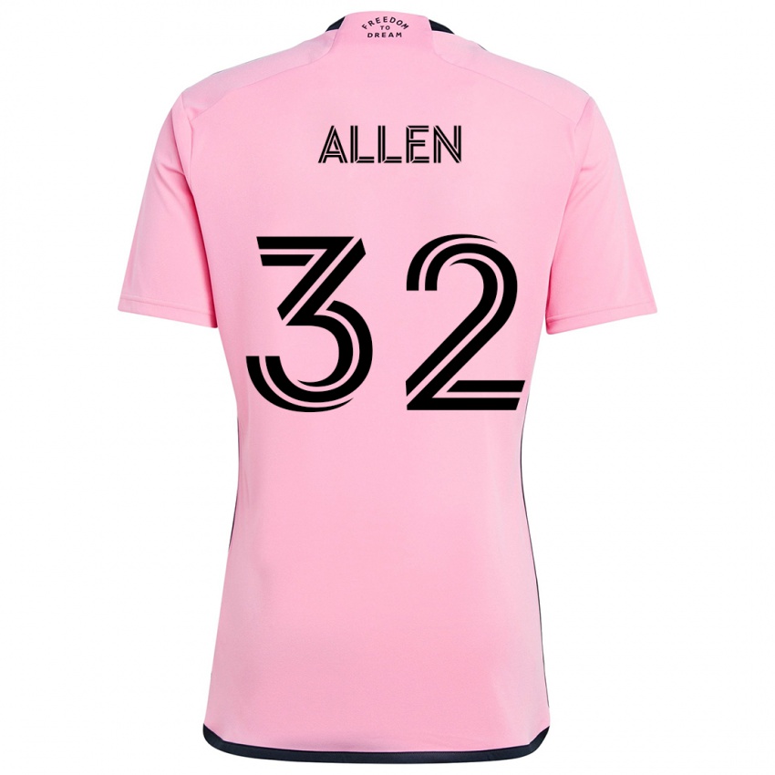 Niño Camiseta Noah Allen #32 Rosa 1ª Equipación 2024/25 La Camisa Argentina