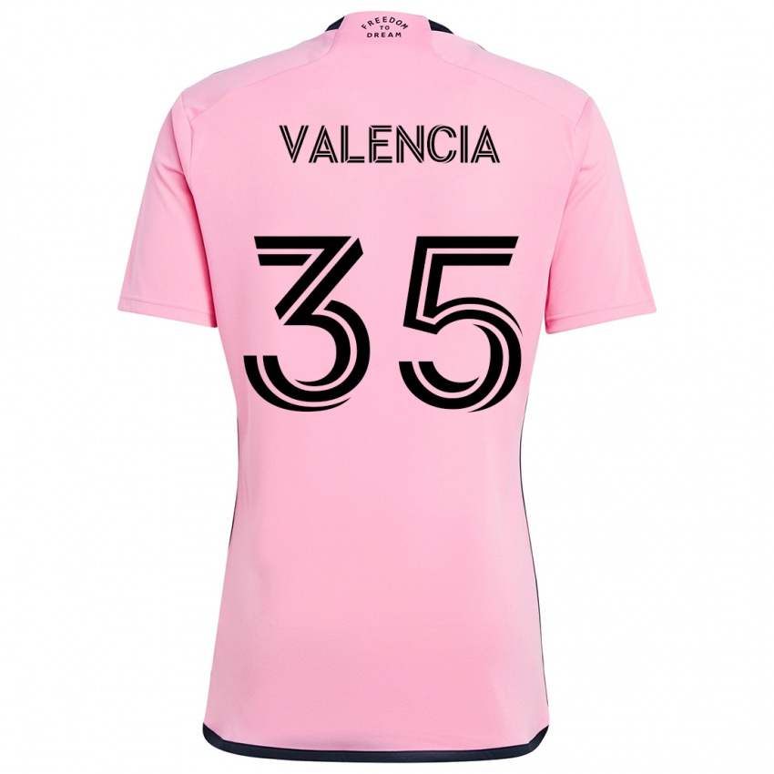 Niño Camiseta Felipe Valencia #35 Rosa 1ª Equipación 2024/25 La Camisa Argentina