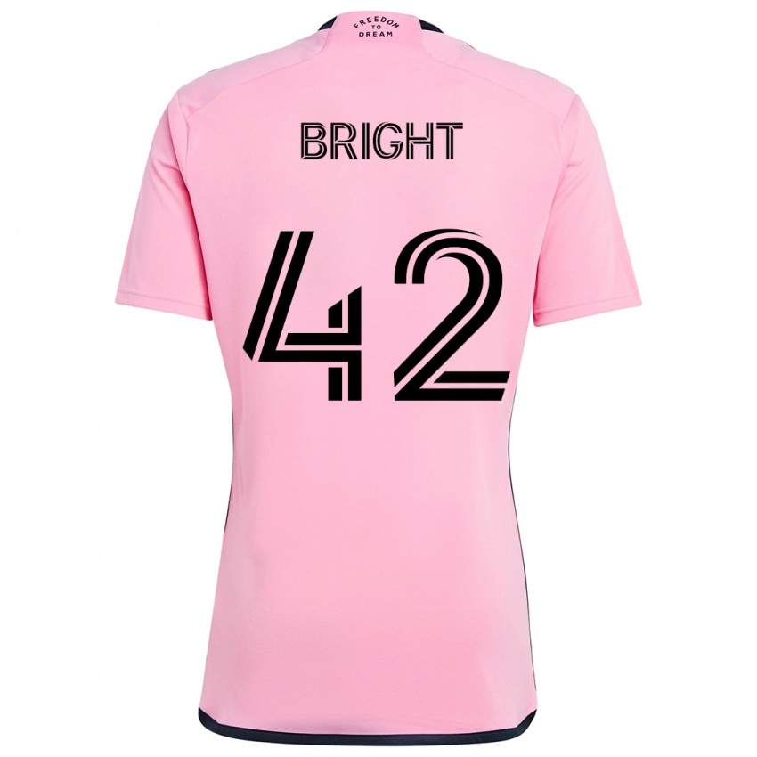 Niño Camiseta Yannick Bright #42 Rosa 1ª Equipación 2024/25 La Camisa Argentina