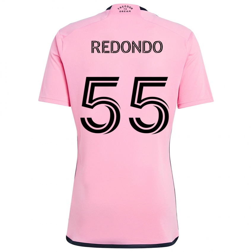 Niño Camiseta Federico Redondo #55 Rosa 1ª Equipación 2024/25 La Camisa Argentina