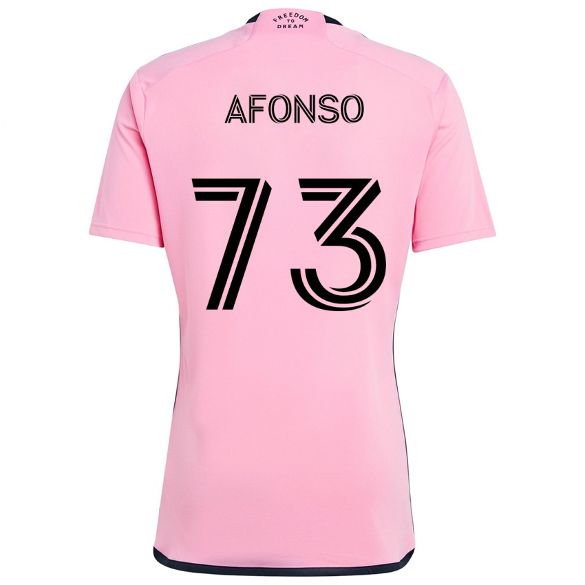 Niño Camiseta Leo Afonso #73 Rosa 1ª Equipación 2024/25 La Camisa Argentina