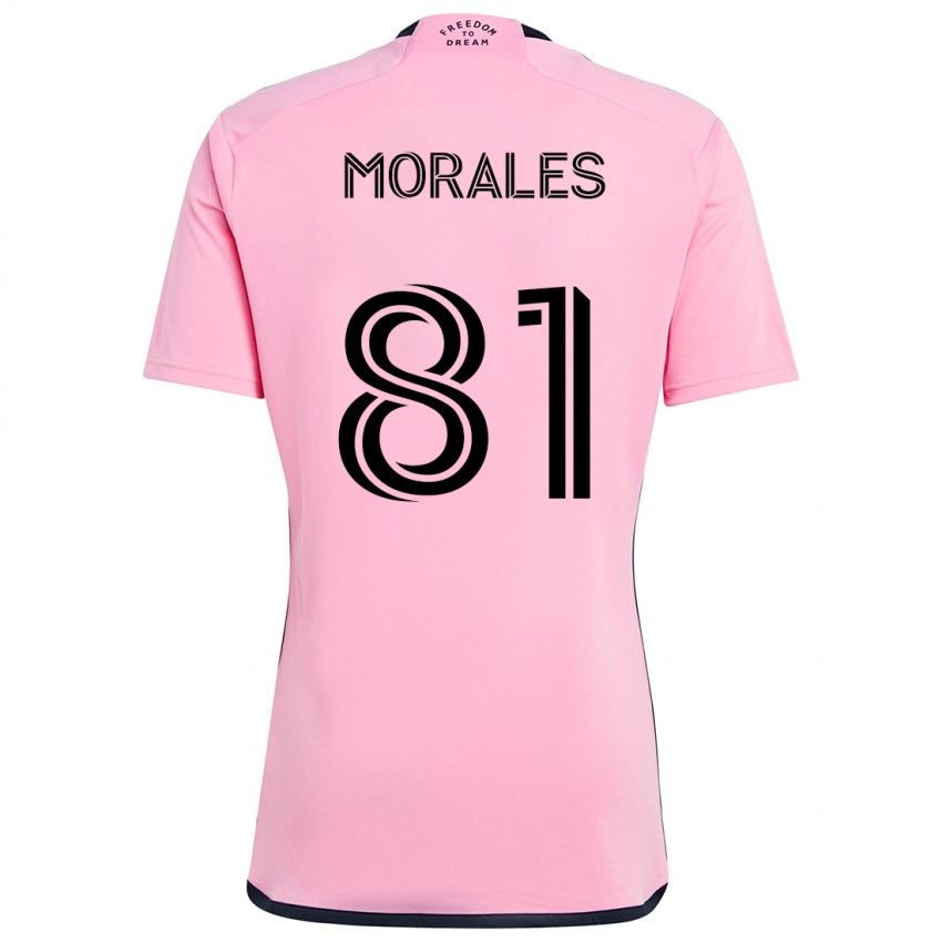 Niño Camiseta Santiago Morales #81 Rosa 1ª Equipación 2024/25 La Camisa Argentina