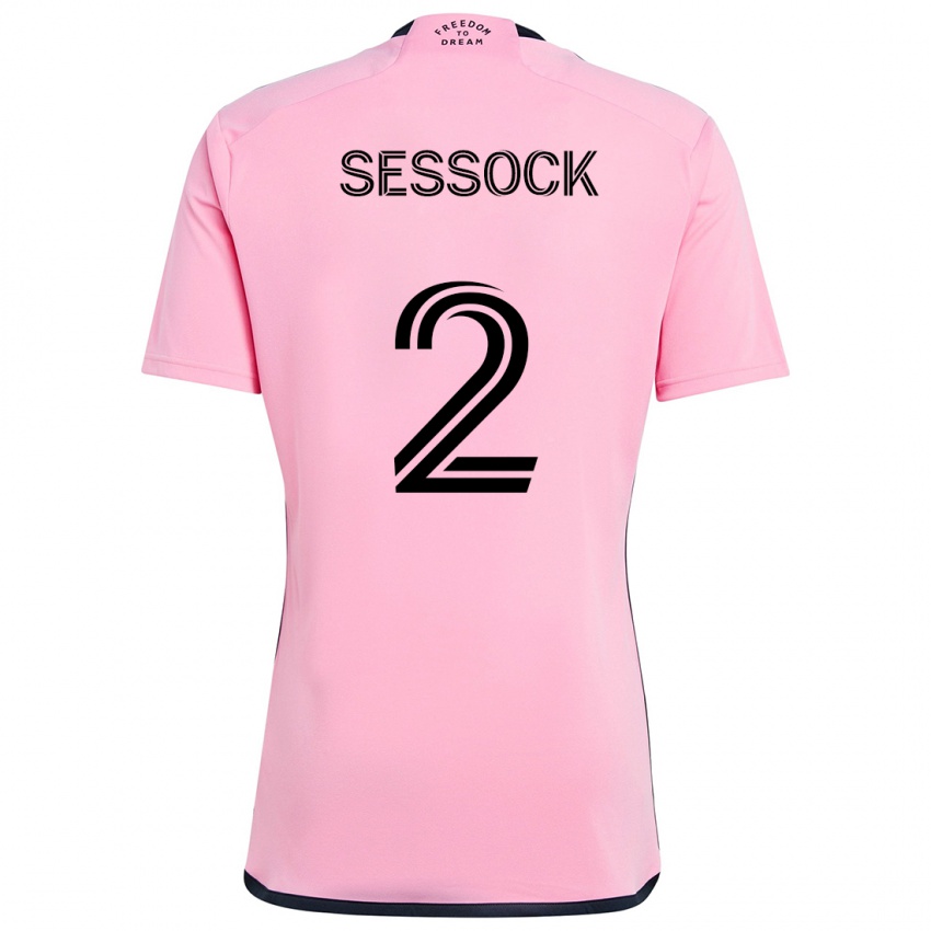 Niño Camiseta Nykolas Sessock #2 Rosa 1ª Equipación 2024/25 La Camisa Argentina