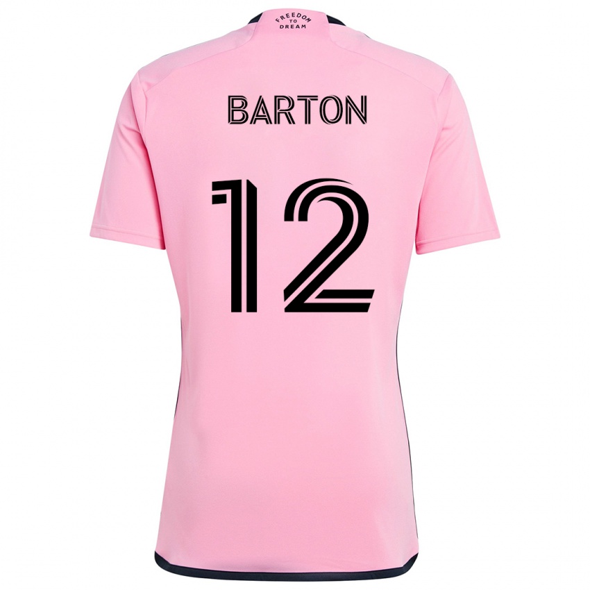 Niño Camiseta Tye Barton #12 Rosa 1ª Equipación 2024/25 La Camisa Argentina