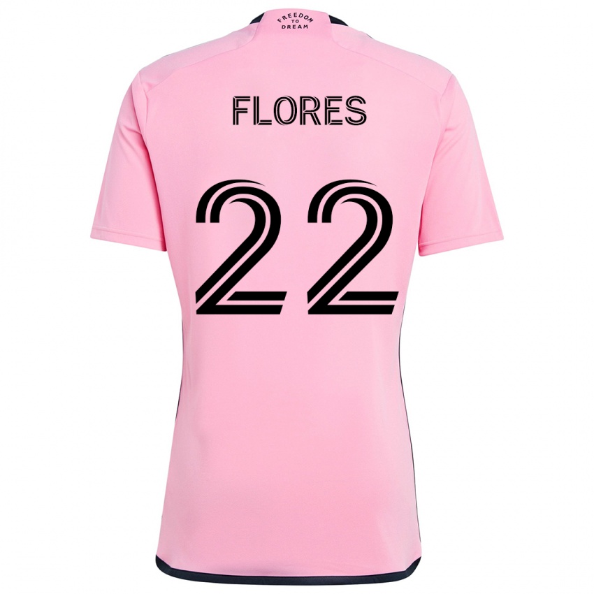 Niño Camiseta Alejandro Flores #22 Rosa 1ª Equipación 2024/25 La Camisa Argentina